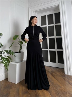 {{photo.Alt || photo.Description || 'Двойка (укороченный бомбер + юбка рыбка) черный 3800'}}