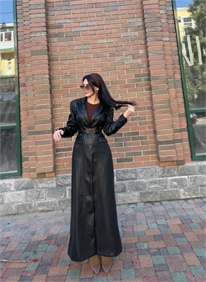 {{photo.Alt || photo.Description || 'Кожаный тренч  Chika длинный 6500'}}