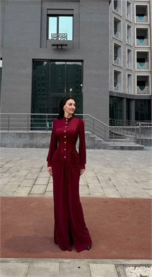 {{photo.Alt || photo.Description || 'Платье полочка из шелка, с золотистыми пуговицами и сборки по бокам 4200'}}