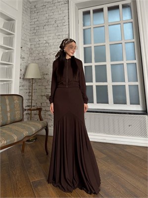 {{photo.Alt || photo.Description || 'Двойка (укороченный бомбер + юбка рыбка) кофе 3800'}}